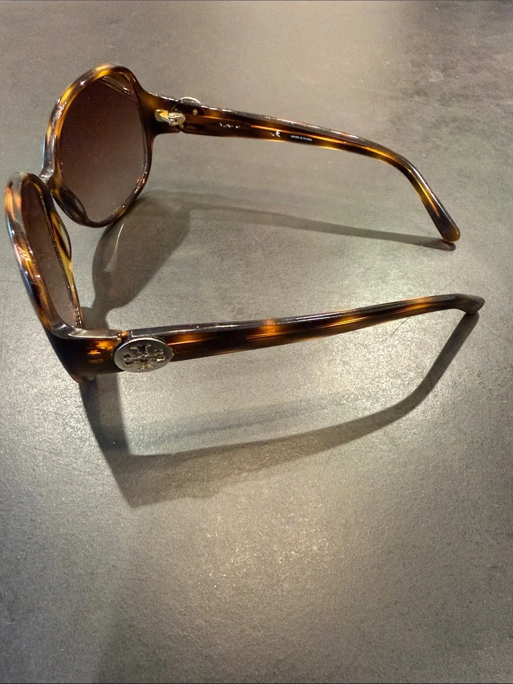 Tory Burch Tortoiseshell Sunglasses with Brown Lenses